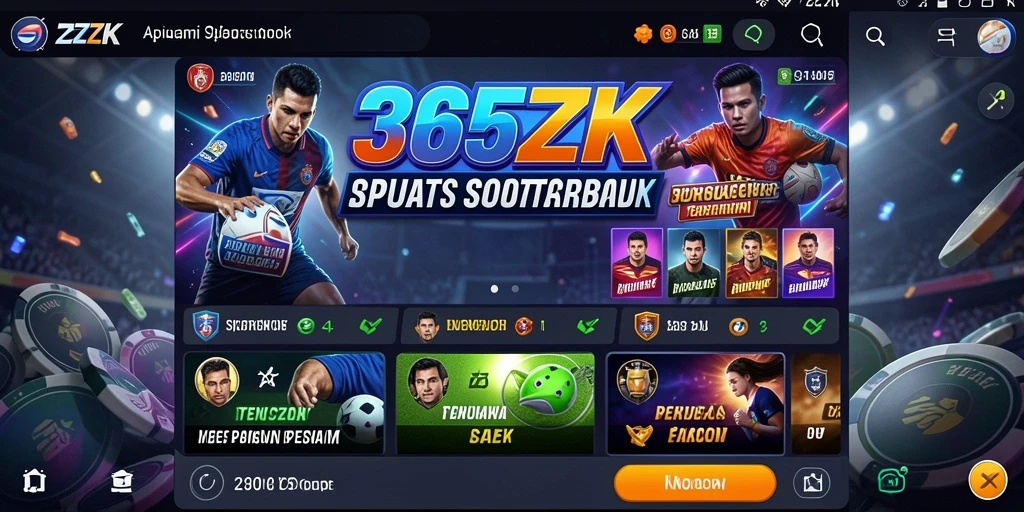 Tampilan menarik dari gameplay taruhan olahraga di 365ZK.