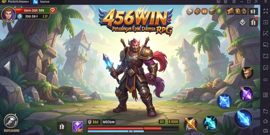 Tampilan gameplay 456WIN dengan karakter dan latar belakang yang menarik.