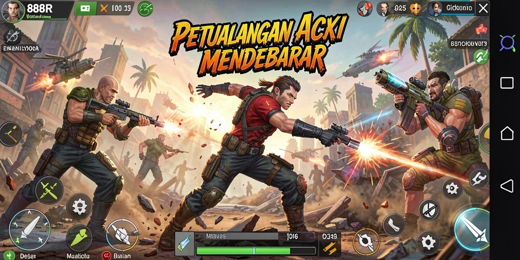 Gameplay 888R yang menarik dan mendebarkan.