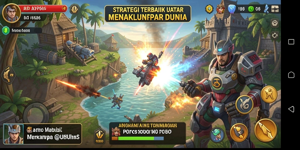 Screenshot gameplay dari AP686 yang menampilkan strategi cerdas di medan perang.