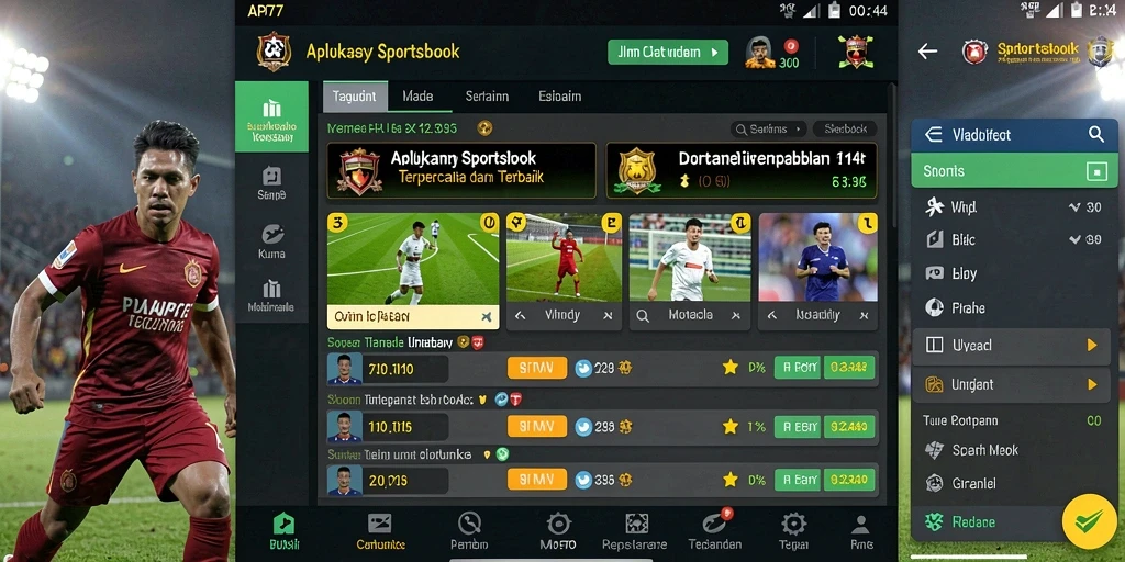 Tampilan gameplay Sportsbook API77 dengan berbagai pilihan taruhan menarik.