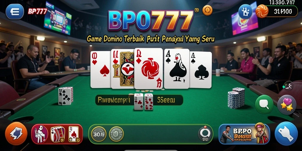 Screenshot gameplay BPO777 yang menunjukkan keseruan permainan Domino.