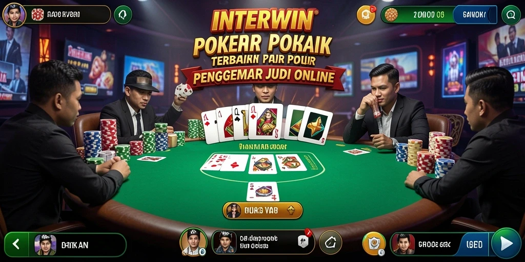 Screenshot game INTERWIN menampilkan suasana permainan Poker yang seru dan mendebarkan.