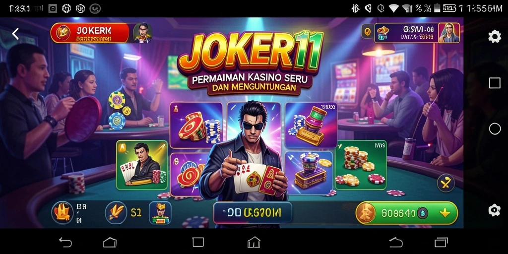 Tampilan gameplay menarik JOKER11 dengan variasi permainan kasino.