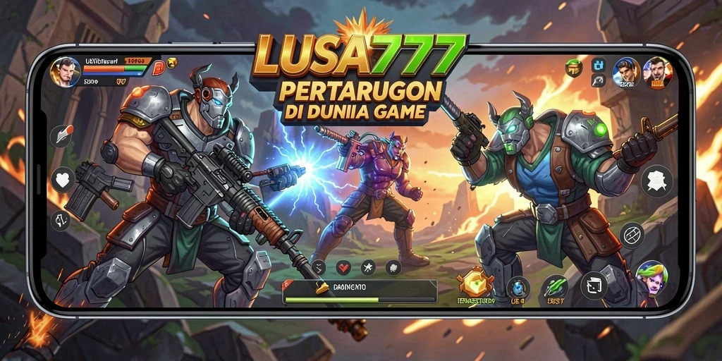 Tampilan permainan Fighting seru dalam LUSA777, menunjukkan pertarungan karakter yang dinamis.