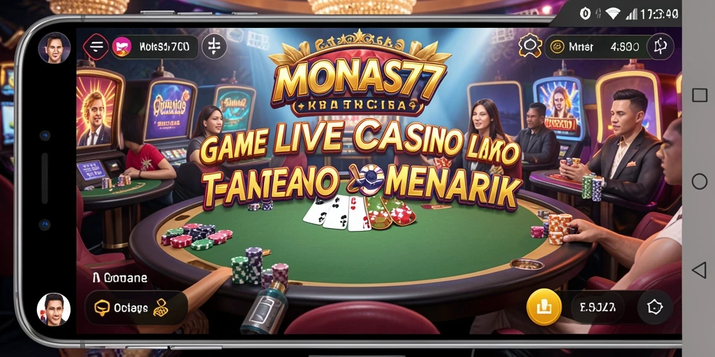 Tampilan permainan Live Casino yang mendebarkan dan interaktif.