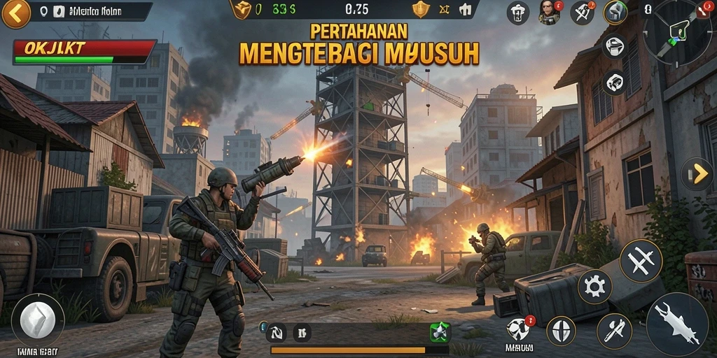 Tangkapan layar OKJKT menampilkan aksi pertahanan menara yang mendebarkan.