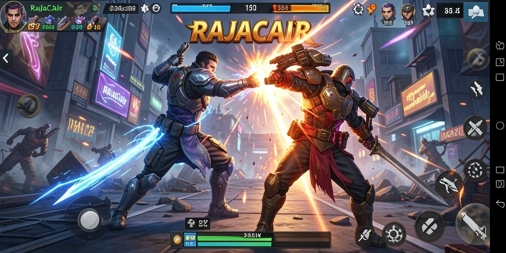 Gameplay RAJACAIR menampilkan pertarungan epik dengan grafis menawan.