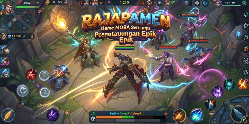 Tampilan gameplay epik dalam RAJAPAMEN yang seru dan mendebarkan.