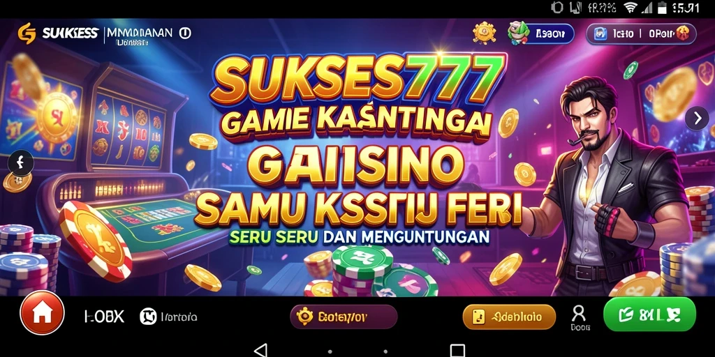 Tampilan gameplay seru dari SUKSES777 dalam suasana Kasino.
