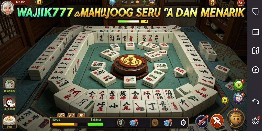 Screenshot utama WAJIK777 menampilkan gameplay Mahjong yang mengasyikkan.