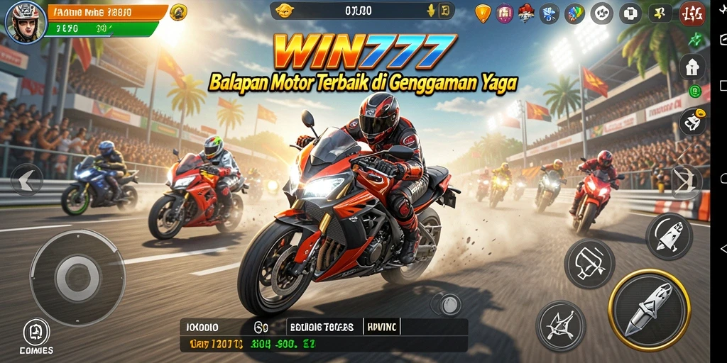 Tampilan seru dari balapan motor di WIN777.